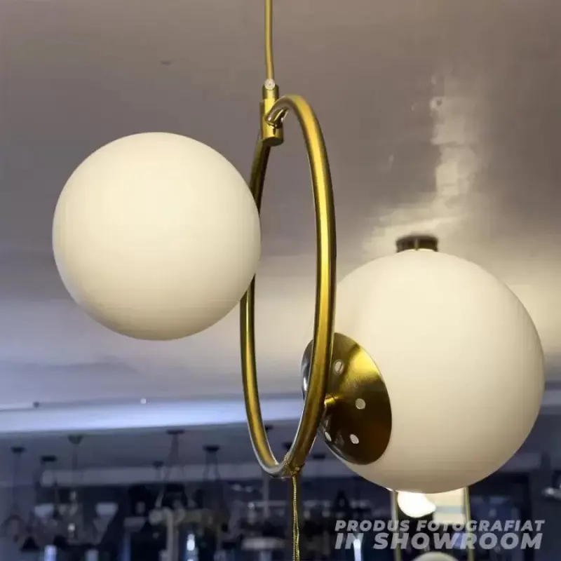 Previzualizare 3: Lustra LOFT Atelier, 2x E27, Alb Auriu, Metal, Inaltime Reglabila