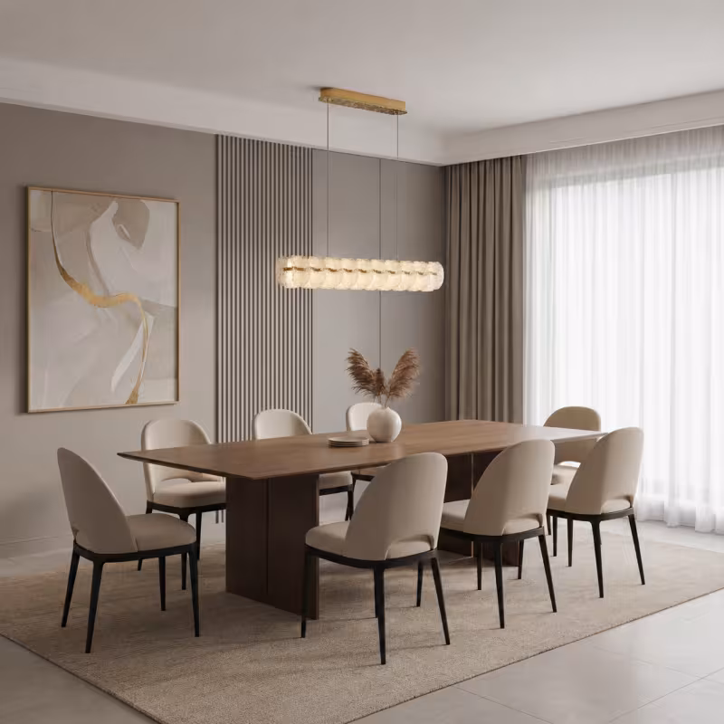 Previzualizare 2: Lustra Cristal MAYON Supremo, 100x16cm, 3000K/4000K/6000K, 180W, Metal si Acrilic, Auriu