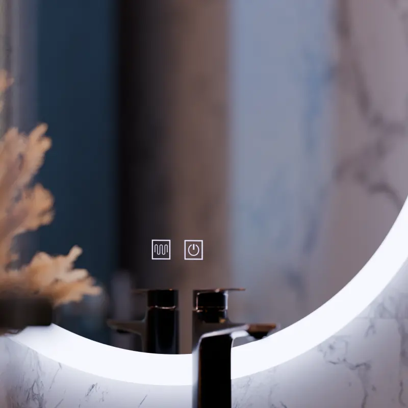 Previzualizare 2: Oglinda LED Rotunda, 70cm, Noxia Touch, Sistem Dezaburire, Dimabila