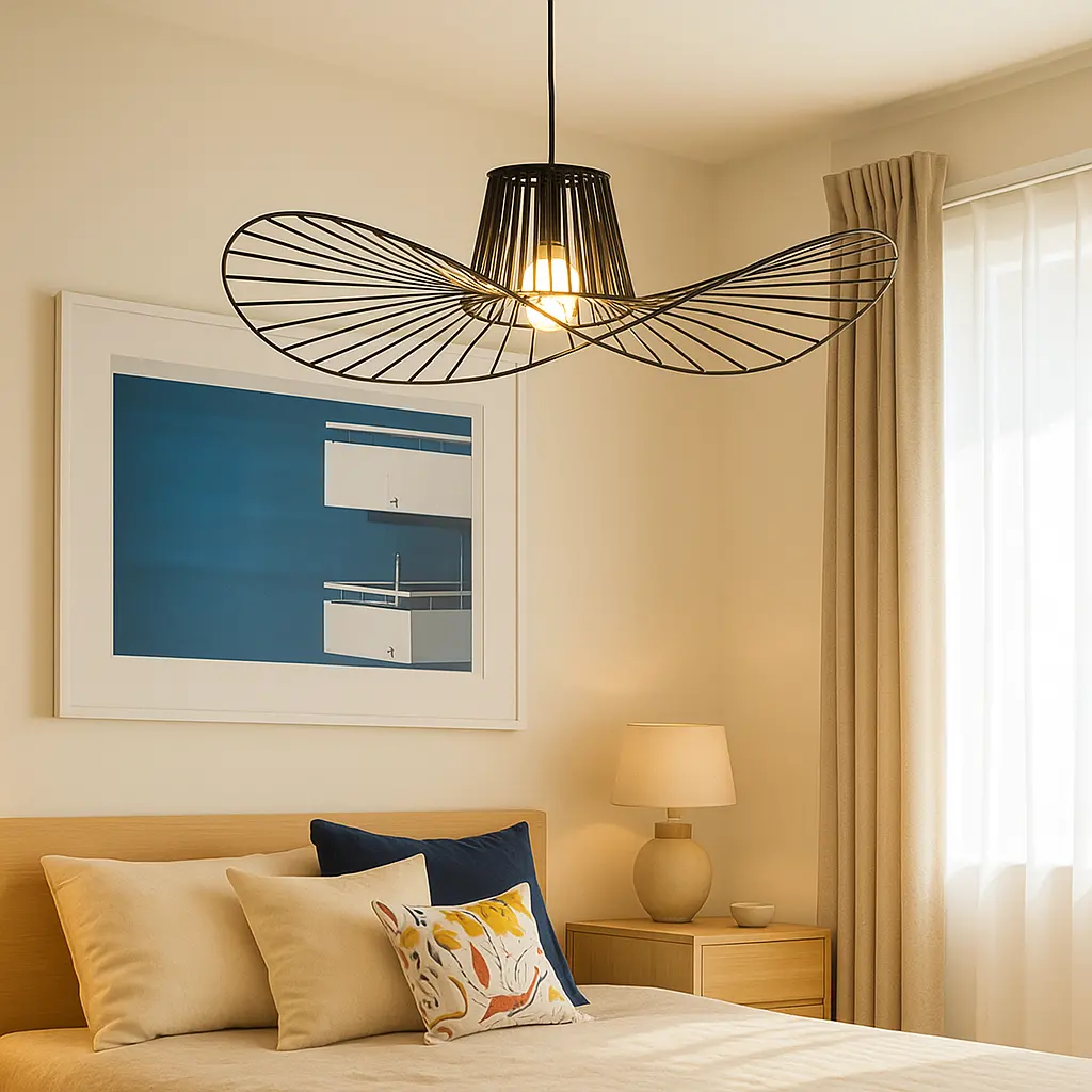 Lustra Suspendata ELIAS 60cm, 1x E27, Metal, Inaltime Reglabila, Negru