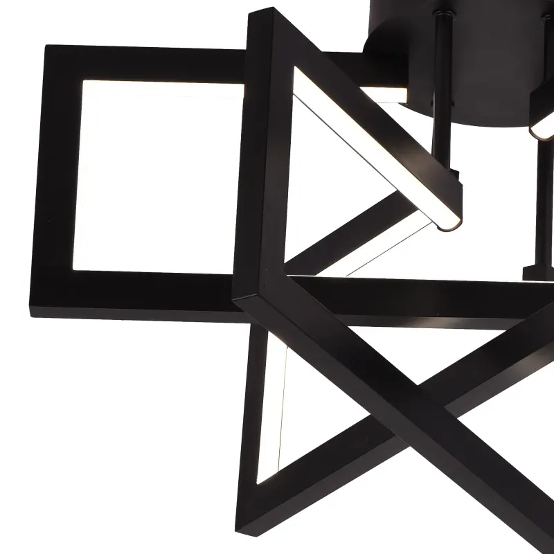 Previzualizare 2: Lustra LED cu telecomanda 72W, 3 Elemente, lumina Rece/Calda/Neutra, Dimabila, Negru, LT750/3BK