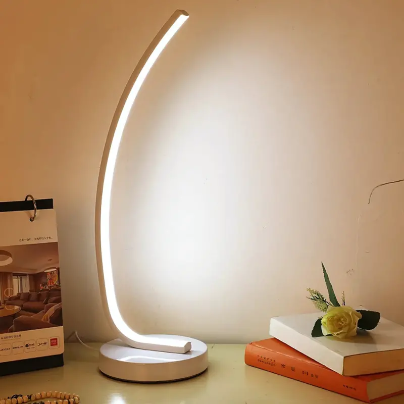 Previzualizare 2: Veioza LED Nemesis, 14W, Lumina Rece/Calda/Neutra, Metal si Acril, Alb