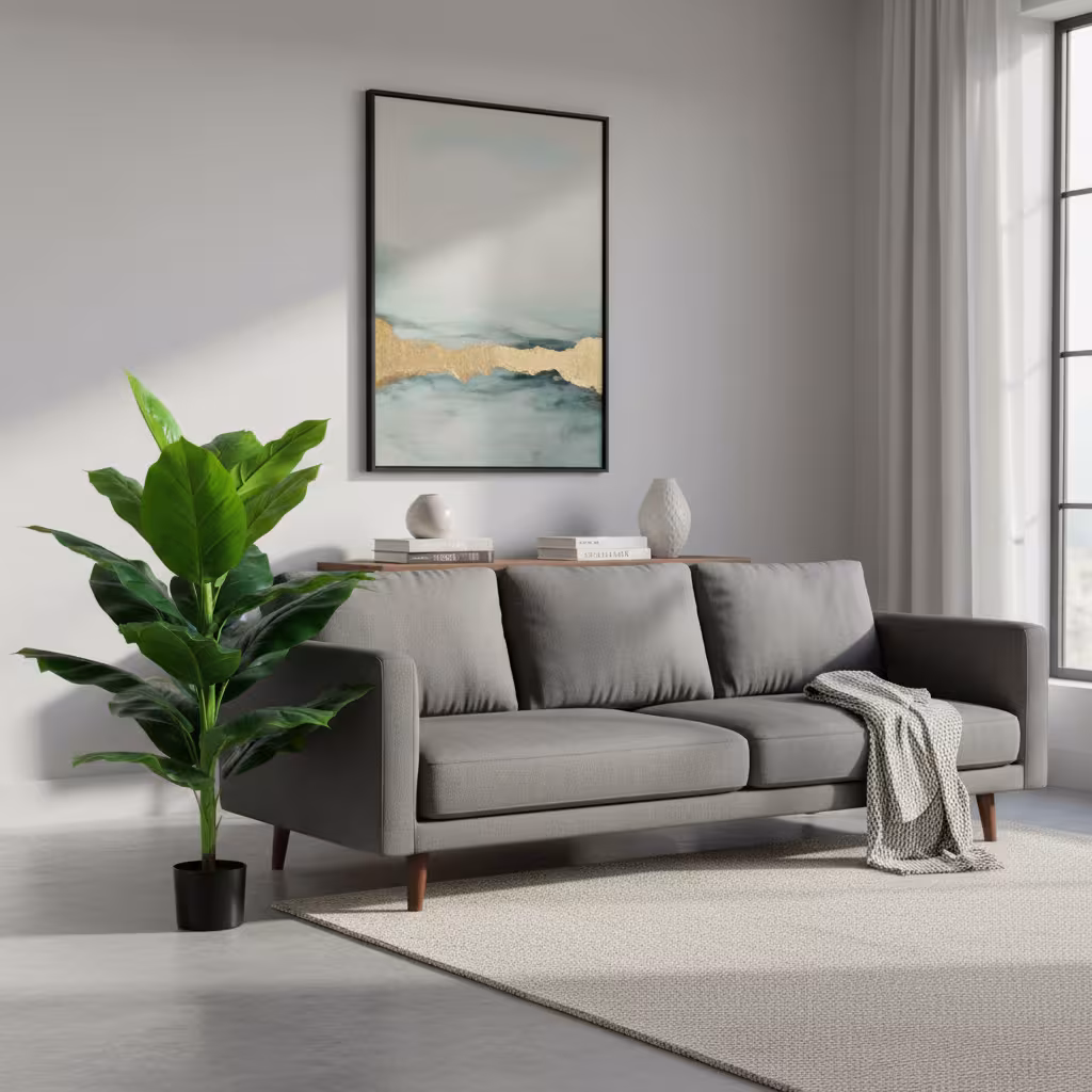 Planta Artificiala Tip Bananier Musa, 130 cm, Verde