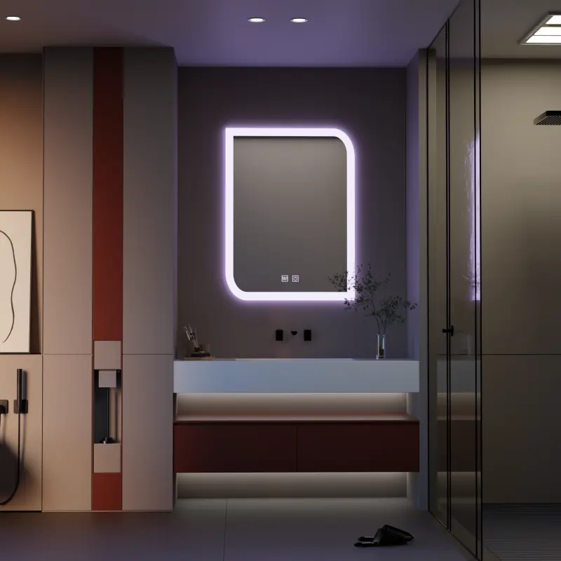 Previzualizare 3: Oglinda LED CLARIVO Dreptunghiulara, 60X80cm, Touch, Sistem Dezaburire