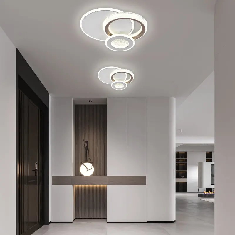 Lustra LED NYXORA 44W, 3 Cercuri, lumina Rece/Calda/Neutra, Alb