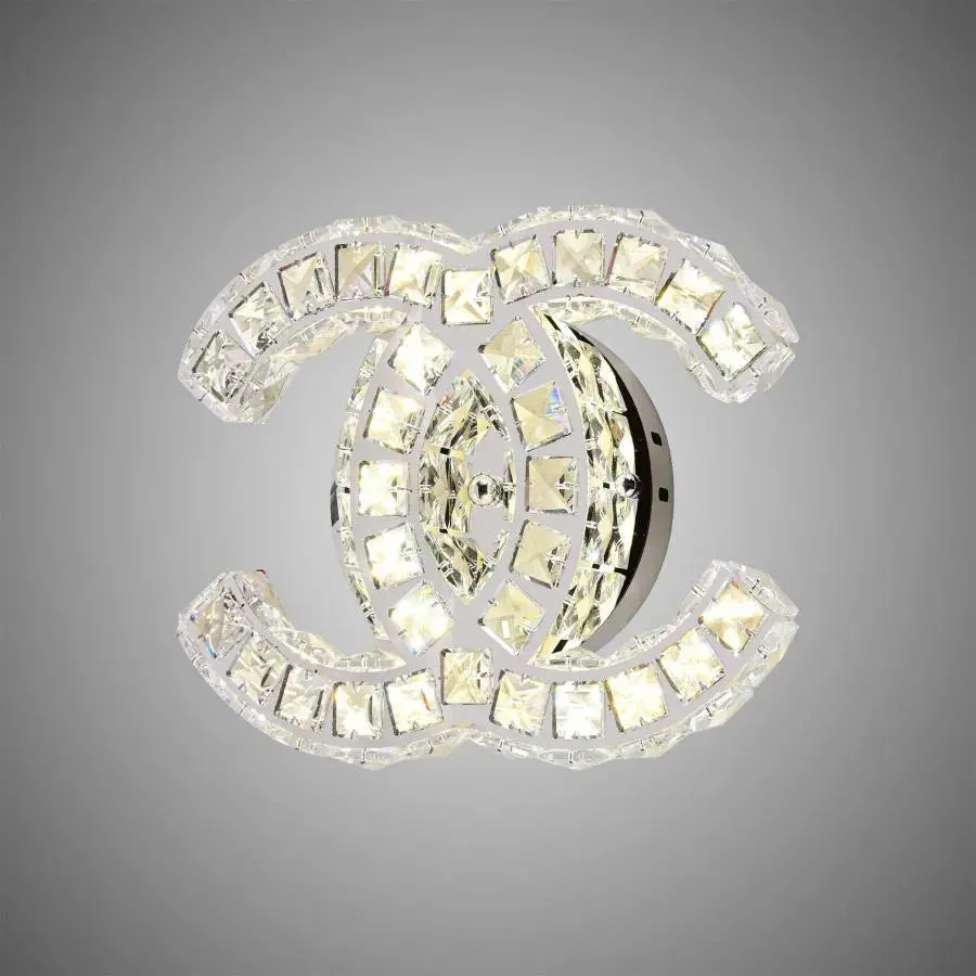 Aplica LED cu cristal YANIRA 28W, lumina Rece/Calda/Neutra, Crom Lucios