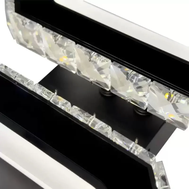 Previzualizare 2: Lustra LED cristal QUADRIS 41W, 2 Patrate, lumina Rece/Calda/Neutra, Negru