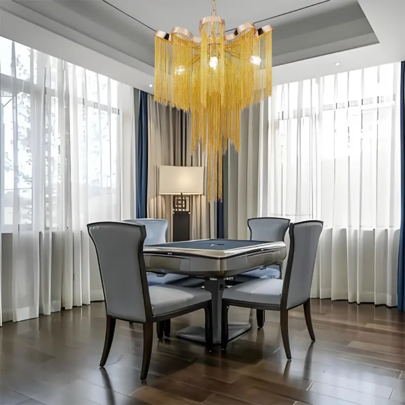 Previzualizare 2: Candelabru Aurora, 4xE14, Diametru 43 cm, Inaltime 68 cm, Auriu, Metal