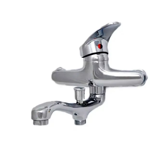 Previzualizare 3: Baterie Cada Crom Lucios - Set Complet cu Pipa Pivotanta de 25cm, Para, Furtun si Excentrice Incluse