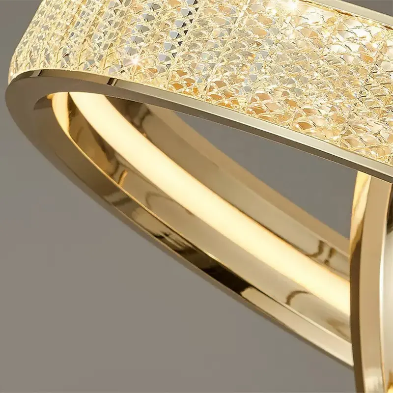 Previzualizare 2: Candelabru Cristal, KENSINGTON Magno, 111W, Auriu, 2 elemente, Inaltime reglabila, Lumina Calda/Rece/Neutra