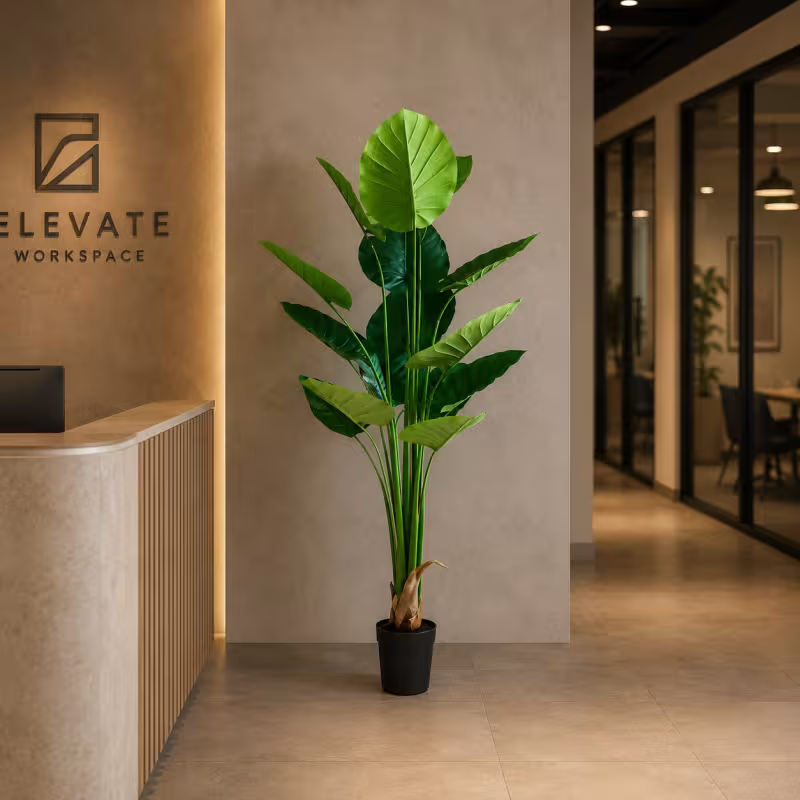 Previzualizare 2: Planta Artificiala Tip Strelitzia, 180 cm, 15 frunze, Verde