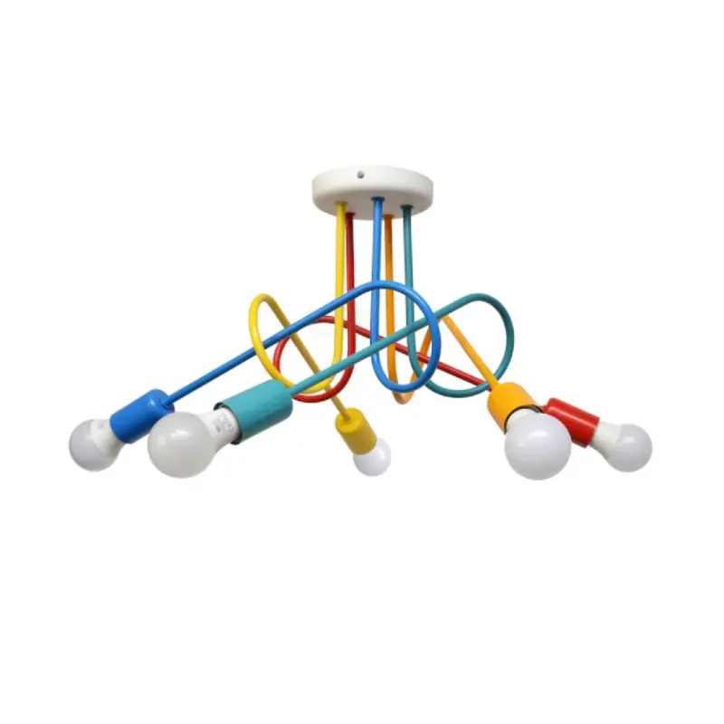 Previzualizare 2: Lustra MINIMALISTA, cu Brate, ANGIOLO, Ondulata, 5xE27, Multiocolor