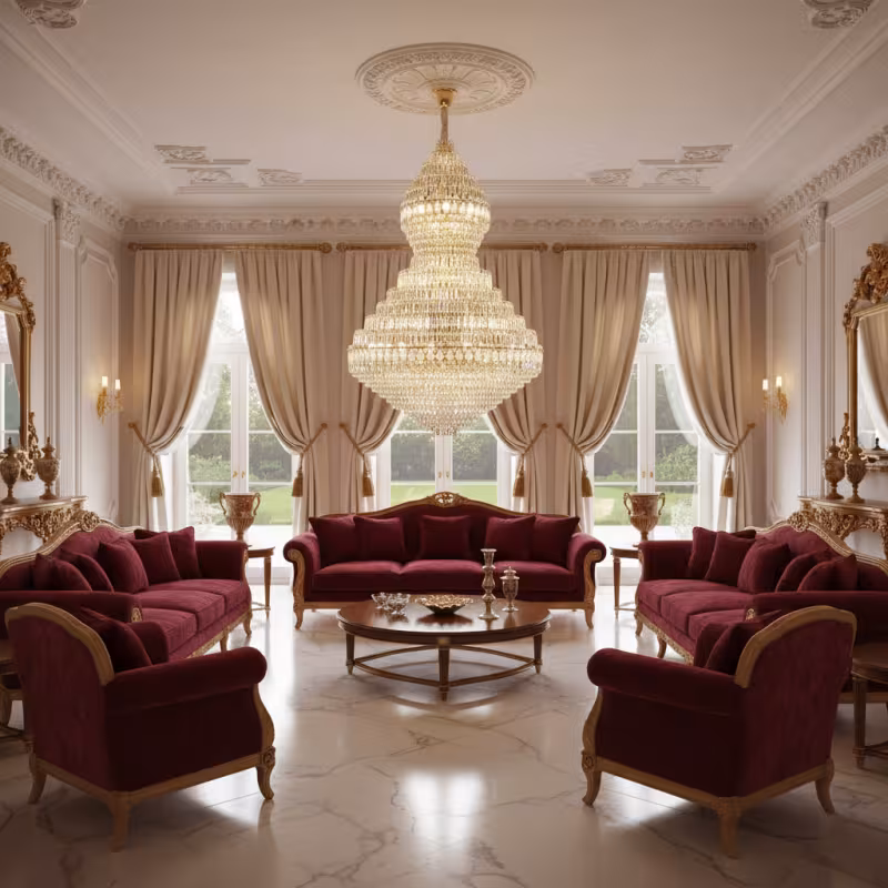 Previzualizare 2: Candelabru Cristal VELVET Supremo, 69xE14, D150 cm, Auriu, Inaltime Reglabila, Metal si Cristal