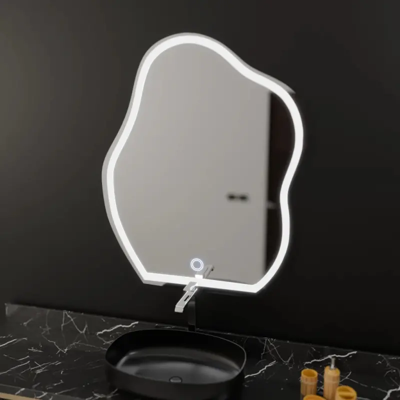 Oglinda LED Organica 50x70cm, Forma Touch, Sistem Dezaburire, Dimabila