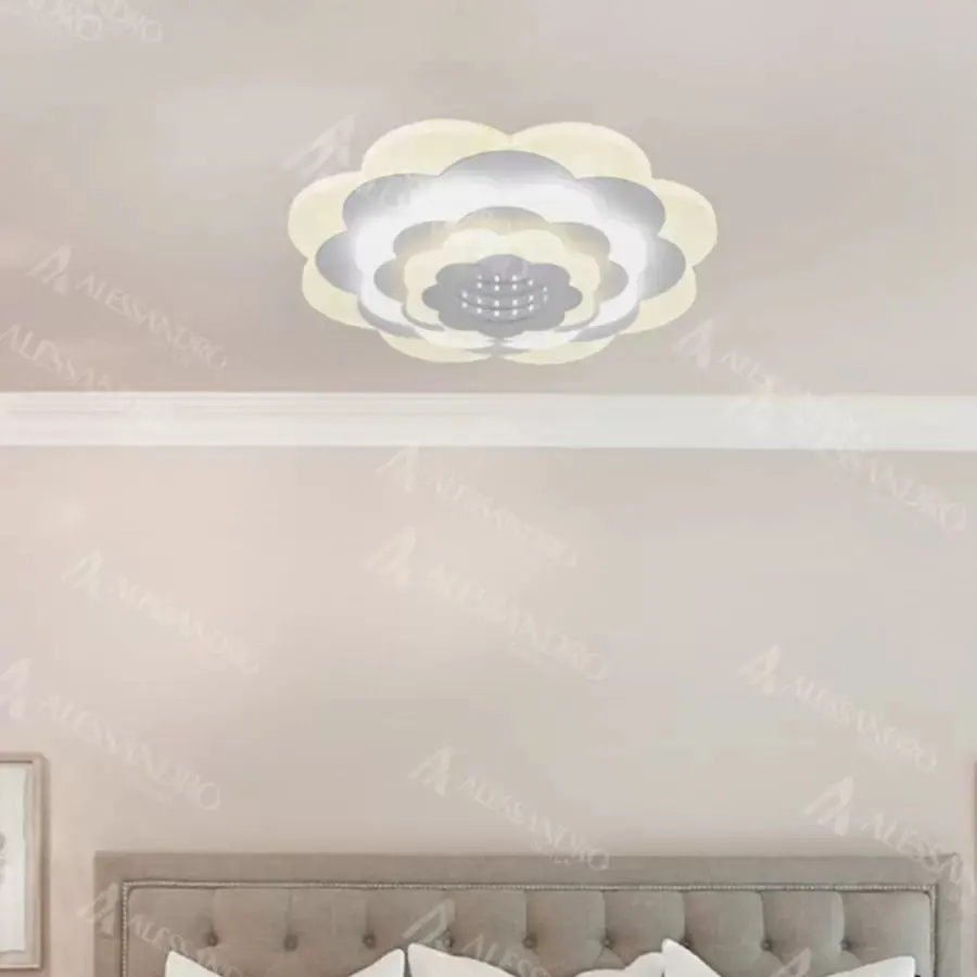 Lustra LED NEXA 3D, 20W, Diametru 24cm, lumina Rece/Calda/Neutra, Alb