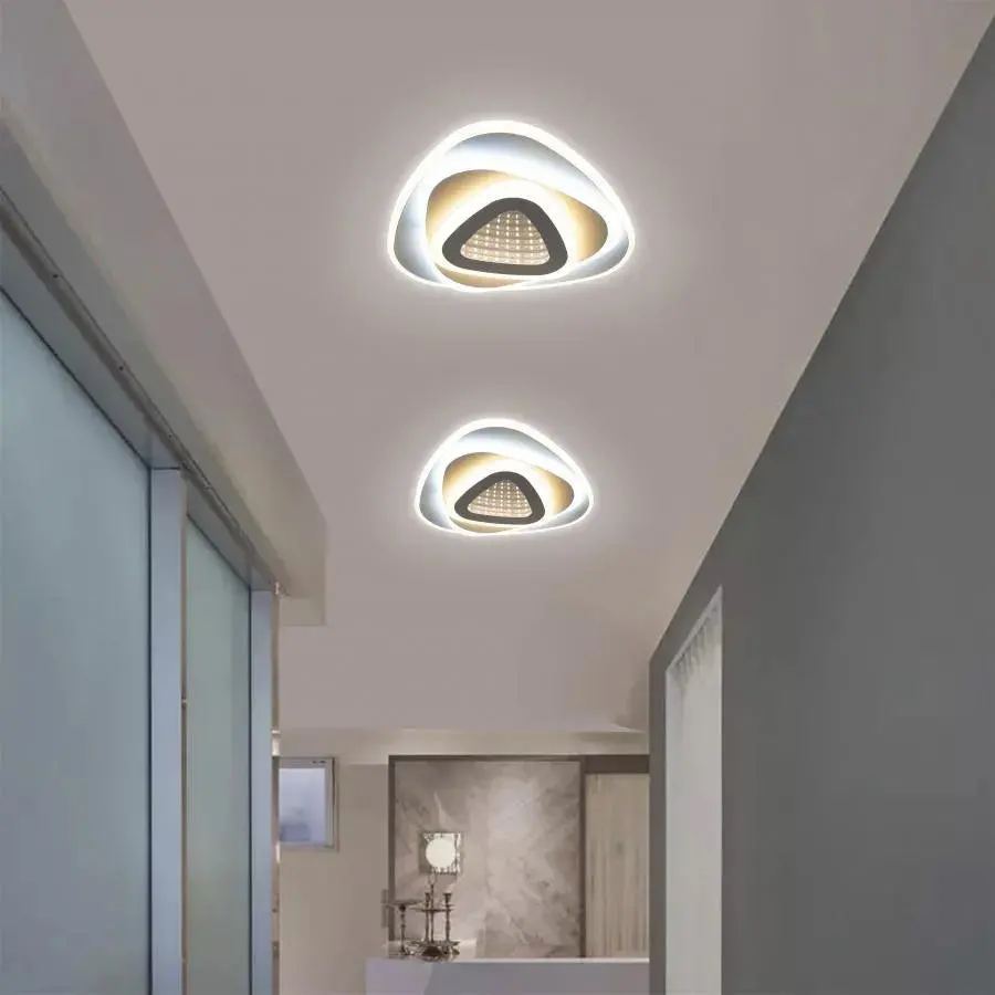 Lustra LED NEXA Triunghi 3D 40W, Alb, Lumina Rece/Calda/Neutra