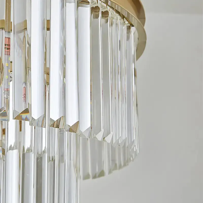 Previzualizare 2: Candelabru Cristal CHAMBORD Nobile 5xE14, Diametru 38cm, Auriu Mat