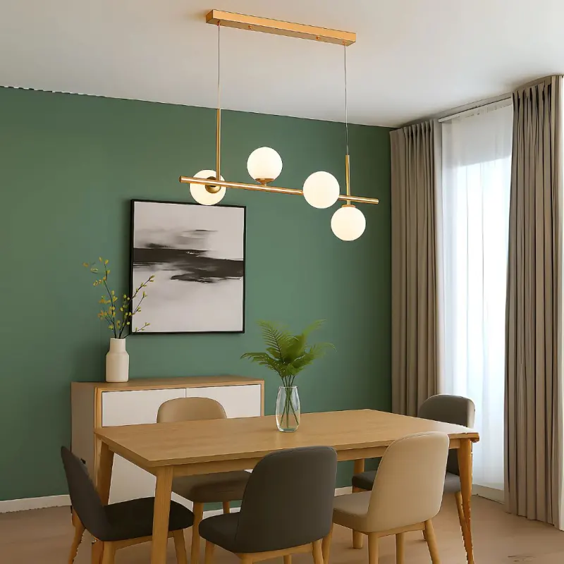 Previzualizare 2: Lustra cu bec moderna LOFT Pavilion, 4x G9, Auriu, Metal, Inaltime Reglabila