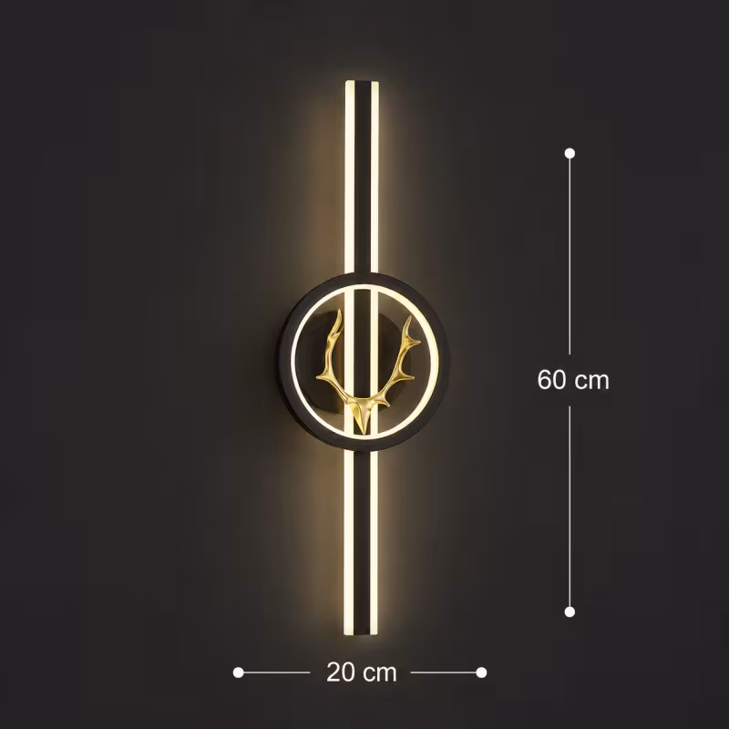 Previzualizare 4: Aplica LED Decorativa CERBOS, 42W, 60cm, Lumina Calda / Neutra/ Rece, Negru, Metal si Acril
