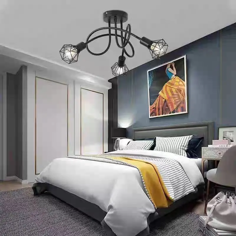 Previzualizare 3: Lustra Shion 3xE27, Negru, Metal, Diametru 50cm