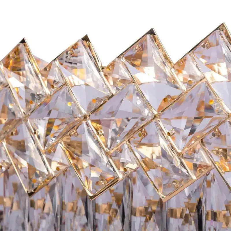 Previzualizare 4: Candelabru Cristal WINDSOR Regalis 10x E14, Auriu Lucios, Inaltime Reglabila