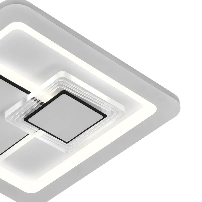 Previzualizare 2: Lustra LED KEREN 33W, Patrata, lumina Rece/Calda/Neutra 3000K/4000K/6000K, Alb, Metal si Acril