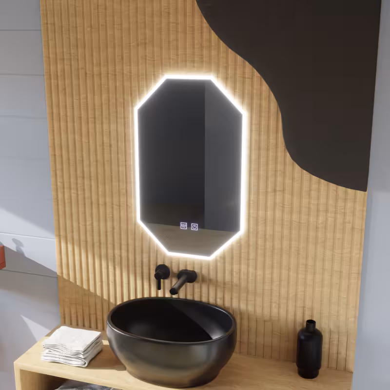 Previzualizare 2: Oglinda LED Poligon E43S/50X80, Lumina si Sistem Dezaburire, 50X80cm