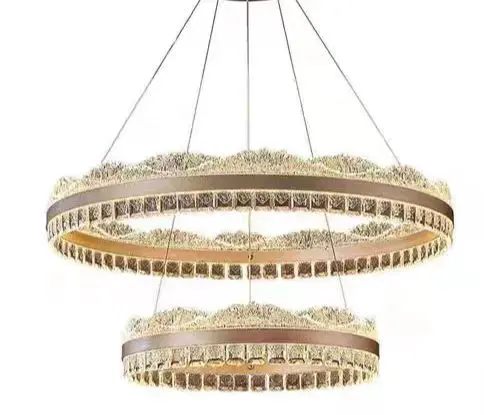 Previzualizare 3: Lustra LED suspendata cu telecomanda NIVALIS, 126W, lumina Rece/Calda/Neutra, Dimabila,Inaltime Reglabila, Auriu