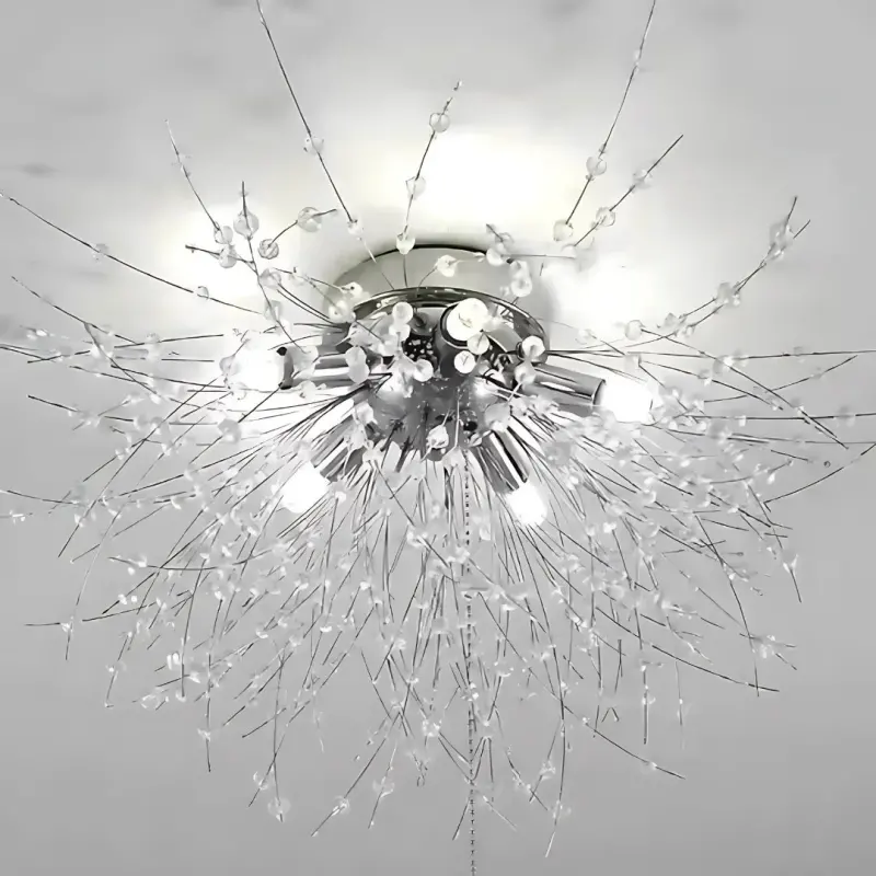 Previzualizare 3: Candelabru Cristal RONDO Vivace, 6x G9, Diametru 50 cm, Argintiu Lucios