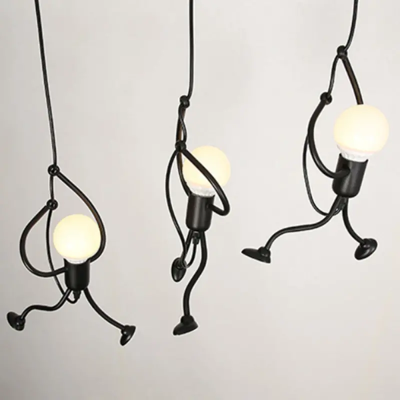 Previzualizare 2: Lustra MODERNA, tip Pendul, FUNTASIA, Figurina, 3xE27, Inaltime Reglabila, Negru