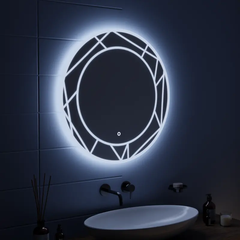 Oglinda LED Touch ASTRIX, 60cm, 6000K, Dimabila, Sistem Dezaburire