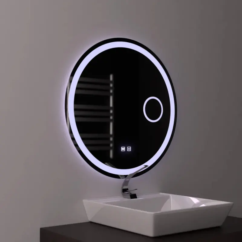 Previzualizare 4: Oglinda LED Rotunda 70cm, Touch Luxor, Sistem Dezaburire, Dimabila