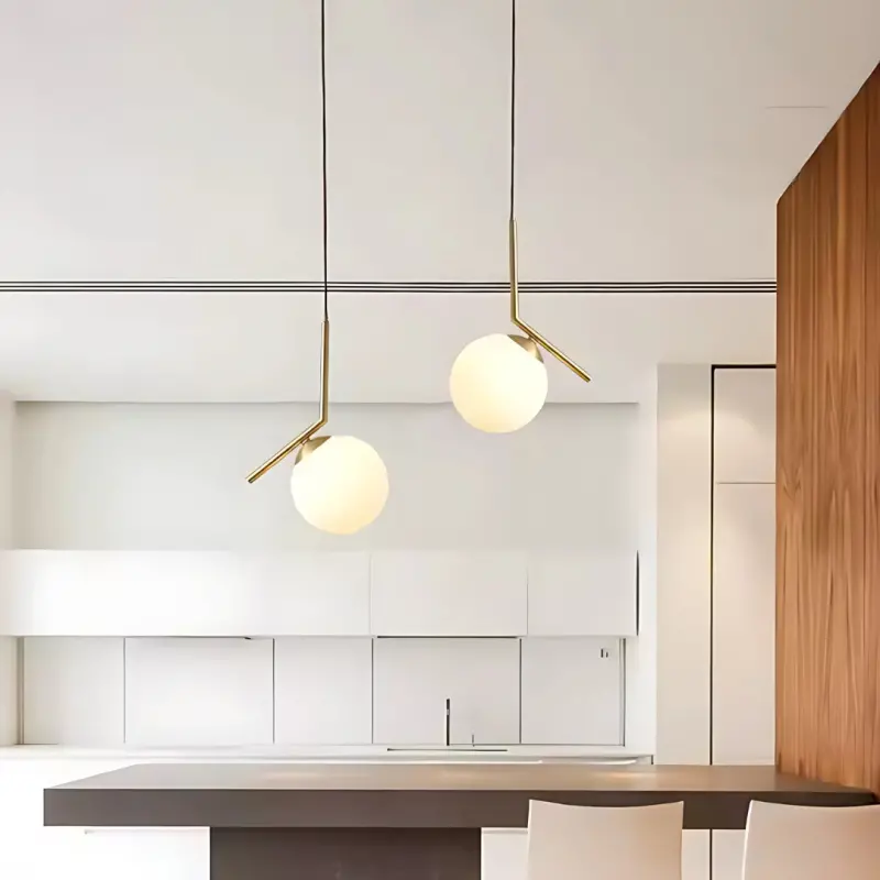 Previzualizare 4: Lustra LOFT Haven, 1x E27, Alb Auriu, Metal, Inaltime Reglabila, Modern