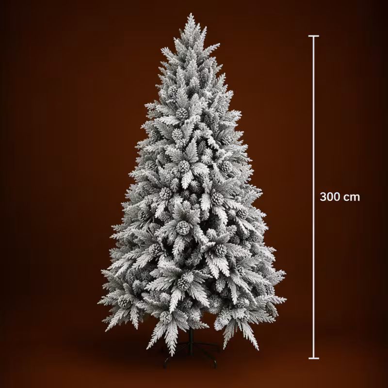 Previzualizare 4: Brad Artificial GLEIS, 300 cm, 3000 varfuri, Suport Metalic, Verde