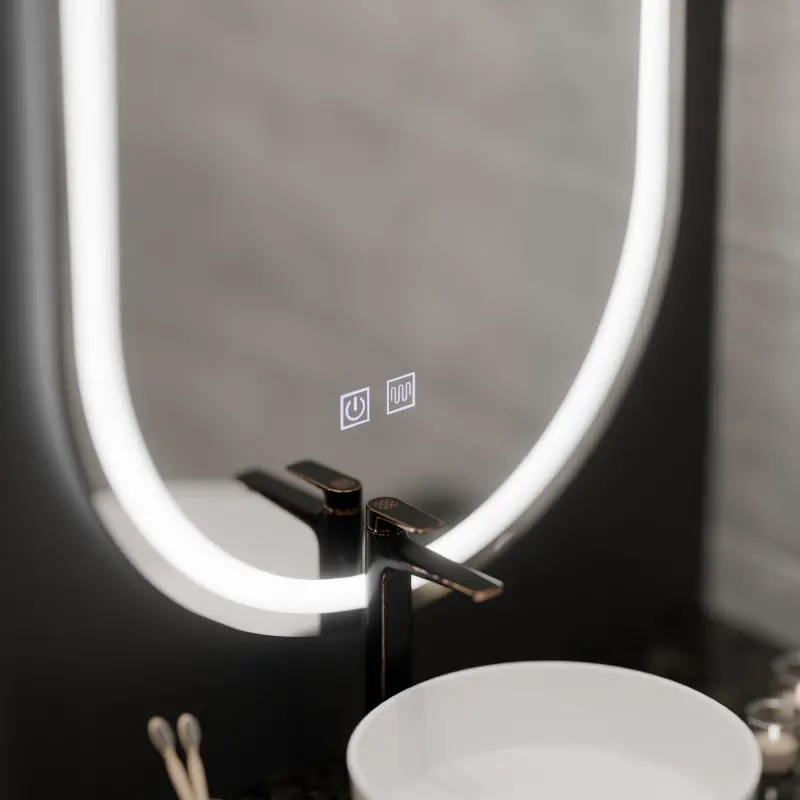 Previzualizare 3: Oglinda LED Ovala, 45x65cm, Velara Touch, Sistem Dezaburire, Dimabila