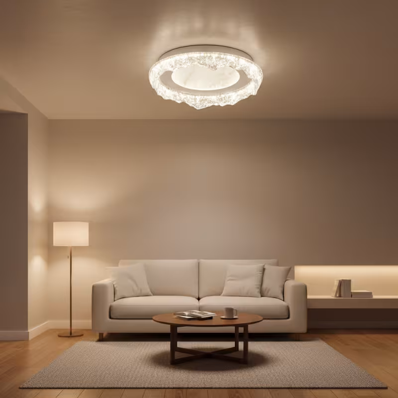 Previzualizare 4: Lustra LED DAIRA Petito, 50W, Diametru 29cm, Lumina Calda/Neutra/Rece, Alb