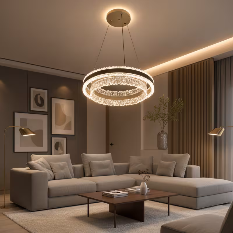 Previzualizare 2: Lustra LED KOSMO cu telecomanda 115W, lumina Rece/Calda/Neutra, Dimabila, Negru
