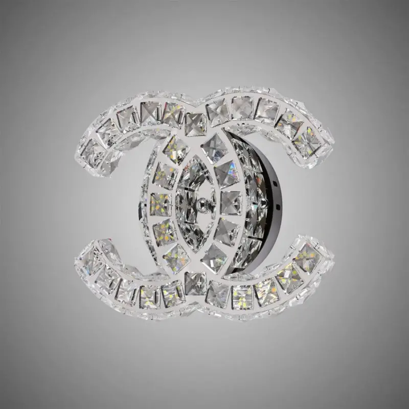Previzualizare 2: Aplica LED cu cristal YANIRA 28W, lumina Rece/Calda/Neutra, Crom Lucios