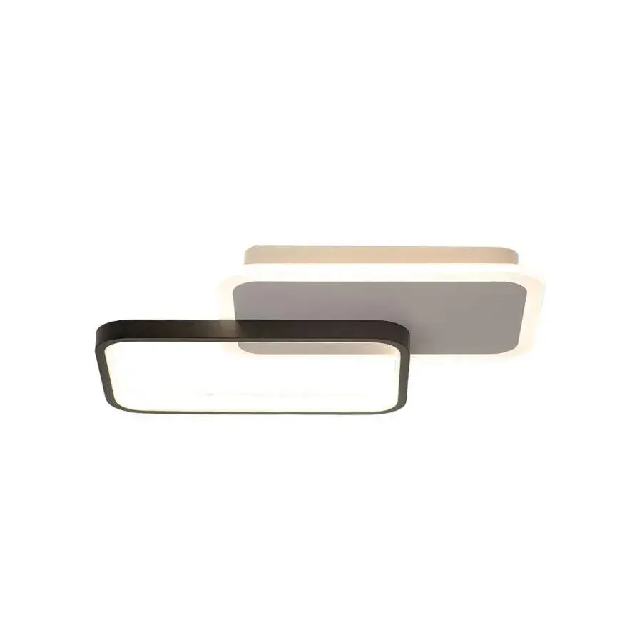 Lustra LED cu telecomanda CAROLINA 50W, 2 Elemente, lumina Rece/Calda/Neutra, Dimabila, Negru