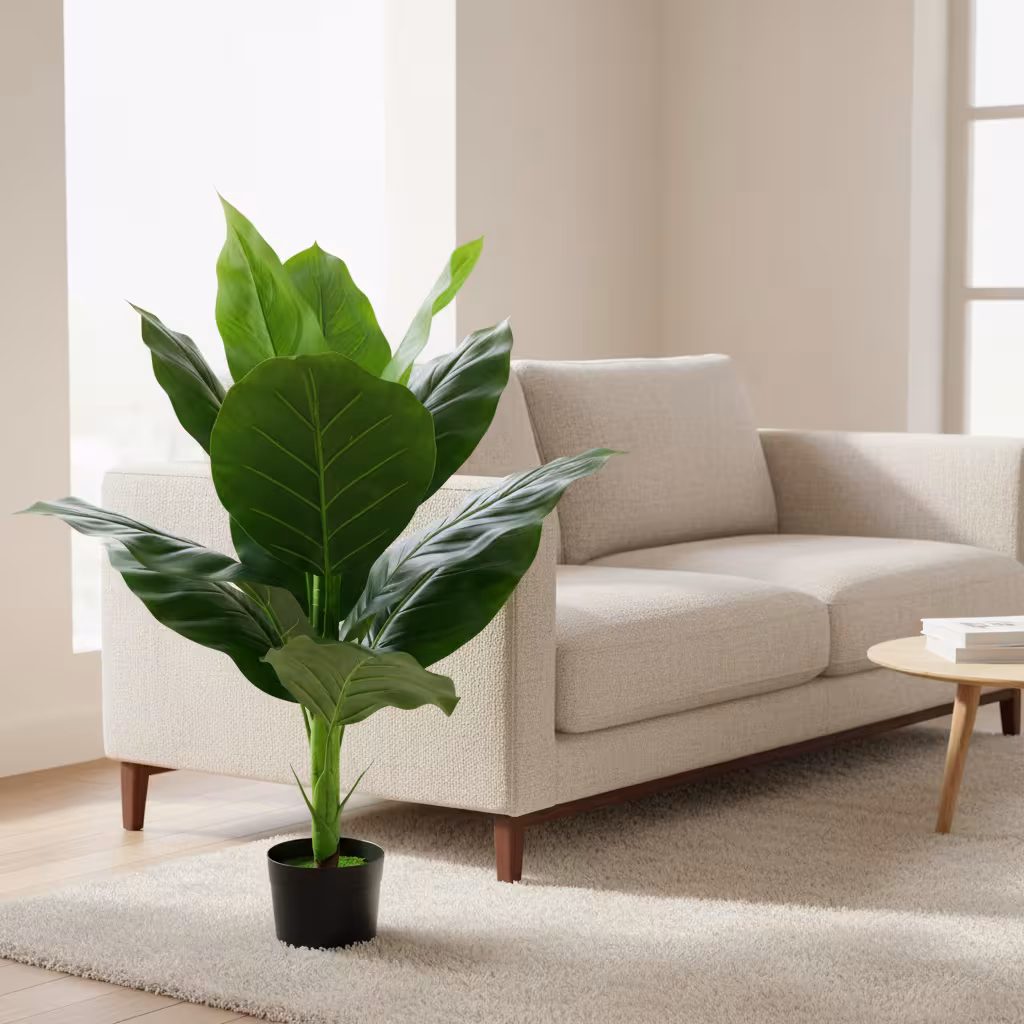Planta Artificiala Tip Bananier Musa, 100 cm, Verde