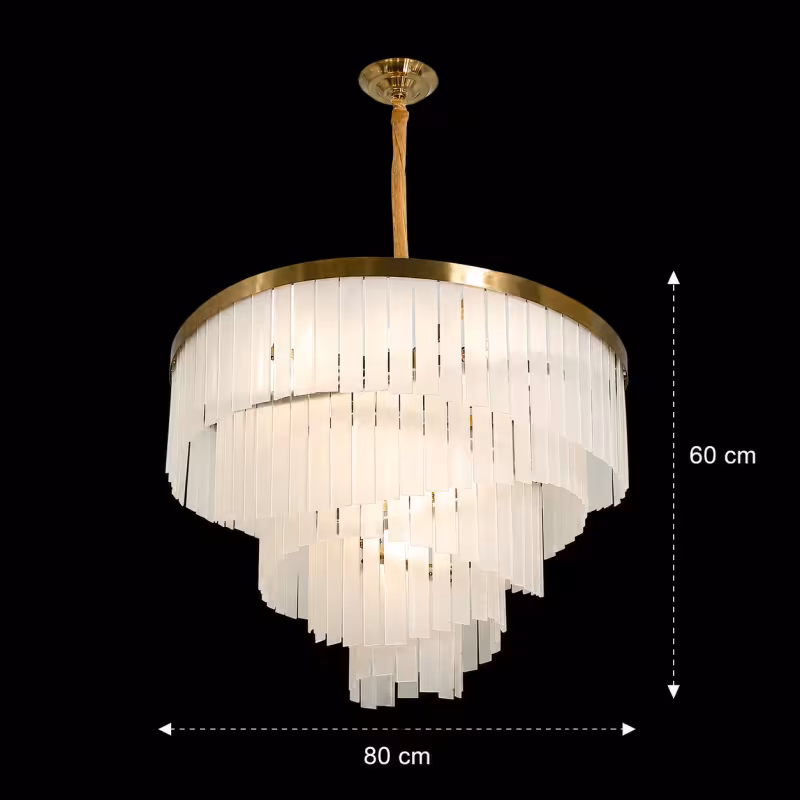 Previzualizare 4: Candelabru Cristal MUNTEAN Regalis, 15xE14, D80 cm, Metal si Cristal, Auriu