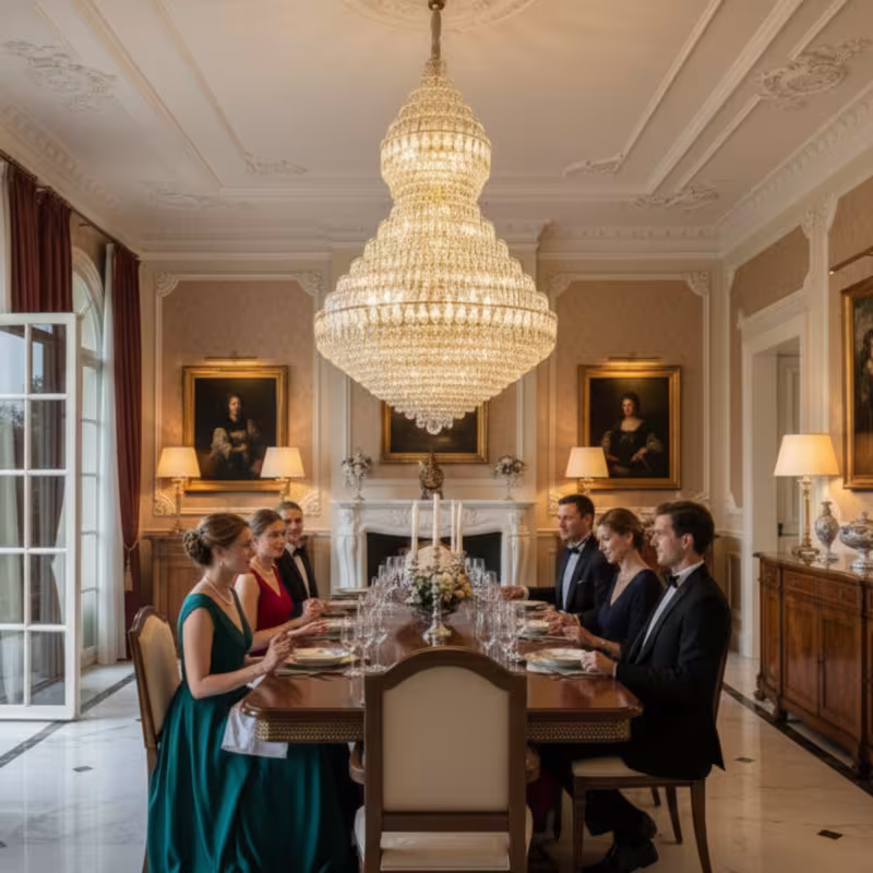 Previzualizare 4: Candelabru Cristal VELVET Supremo, 69xE14, D150 cm, Auriu, Inaltime Reglabila, Metal si Cristal