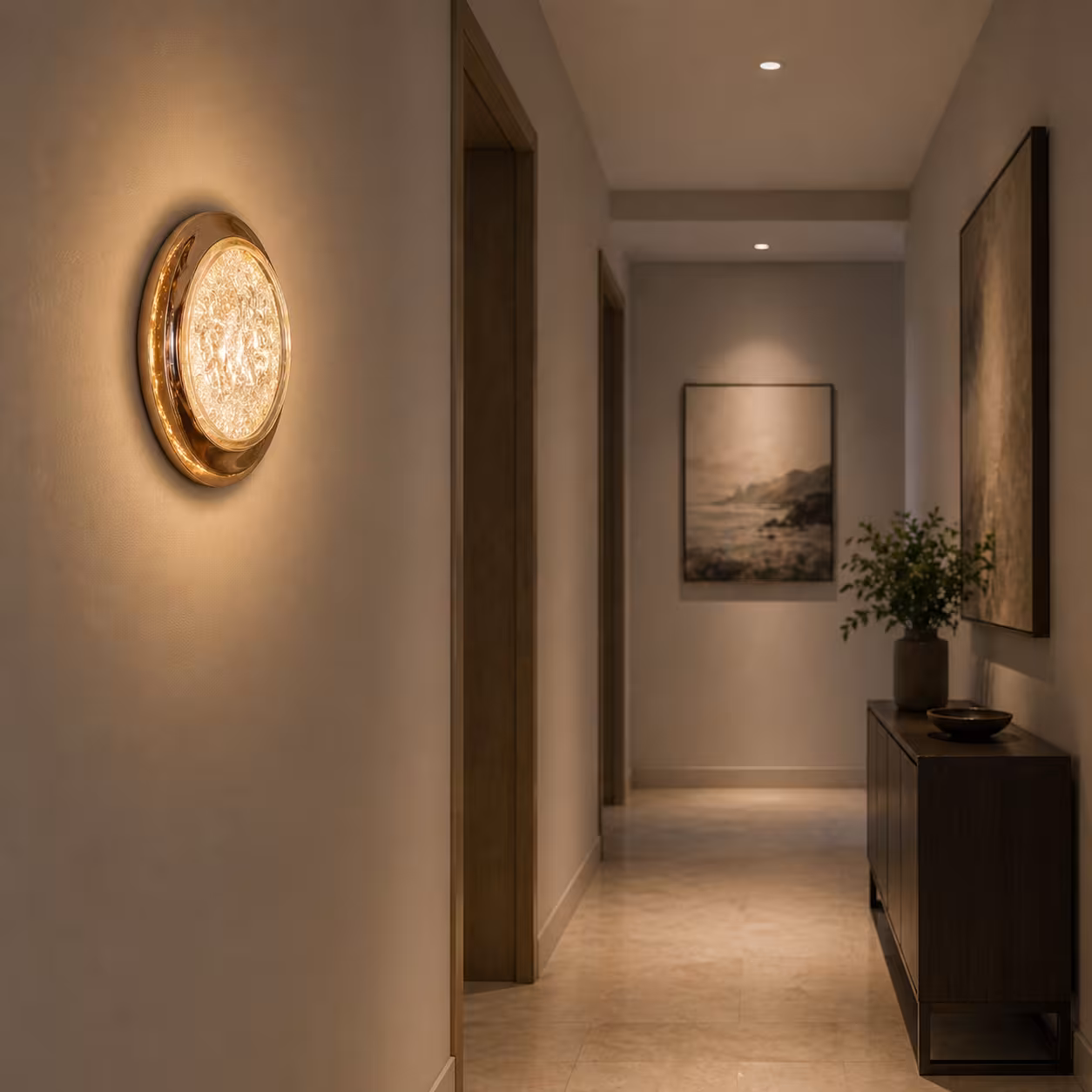 Aplica LED Decorativa CELESTIA Ø20 Lumina Rece/Neutra/Calda Auriu