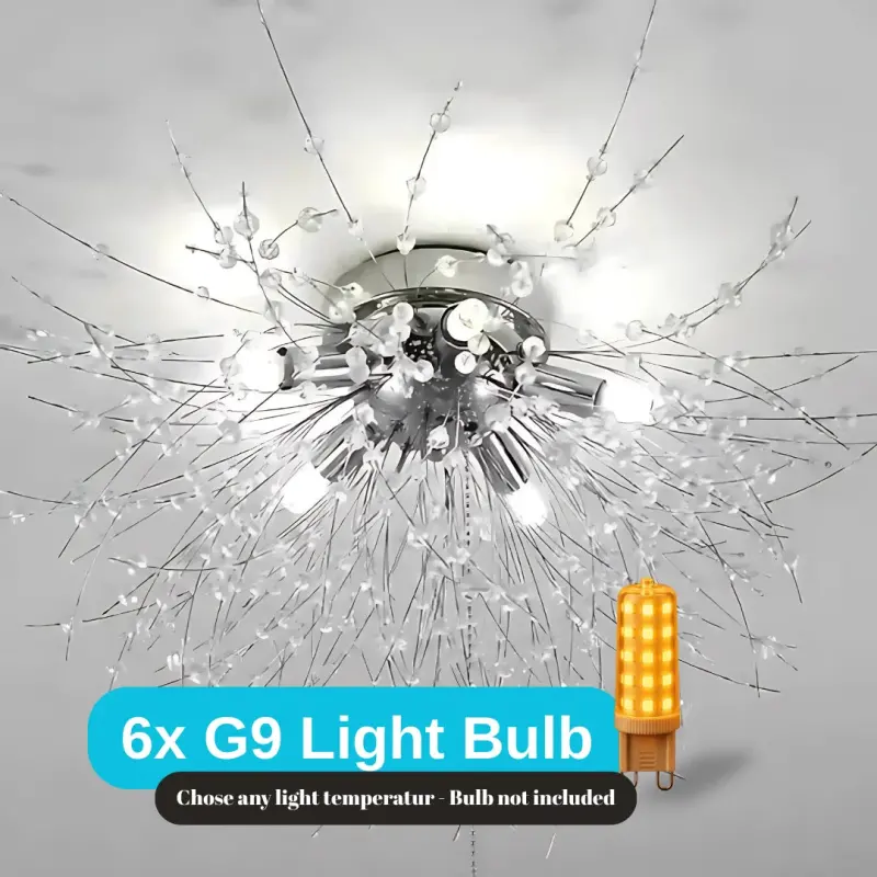 Previzualizare 4: Candelabru Cristal RONDO Vivace, 6x G9, Diametru 50 cm, Argintiu Lucios