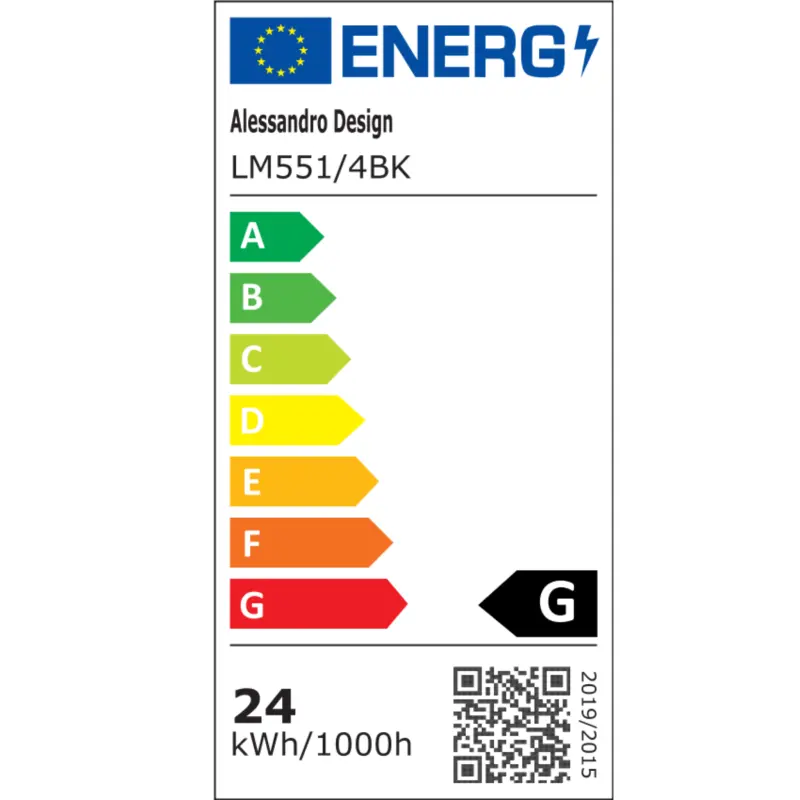 Previzualizare 3: Lustra LED Suspendata LM551/4BK, 24W, Lumina 3000/4000/6000K, Negru, Inaltime Reglabila