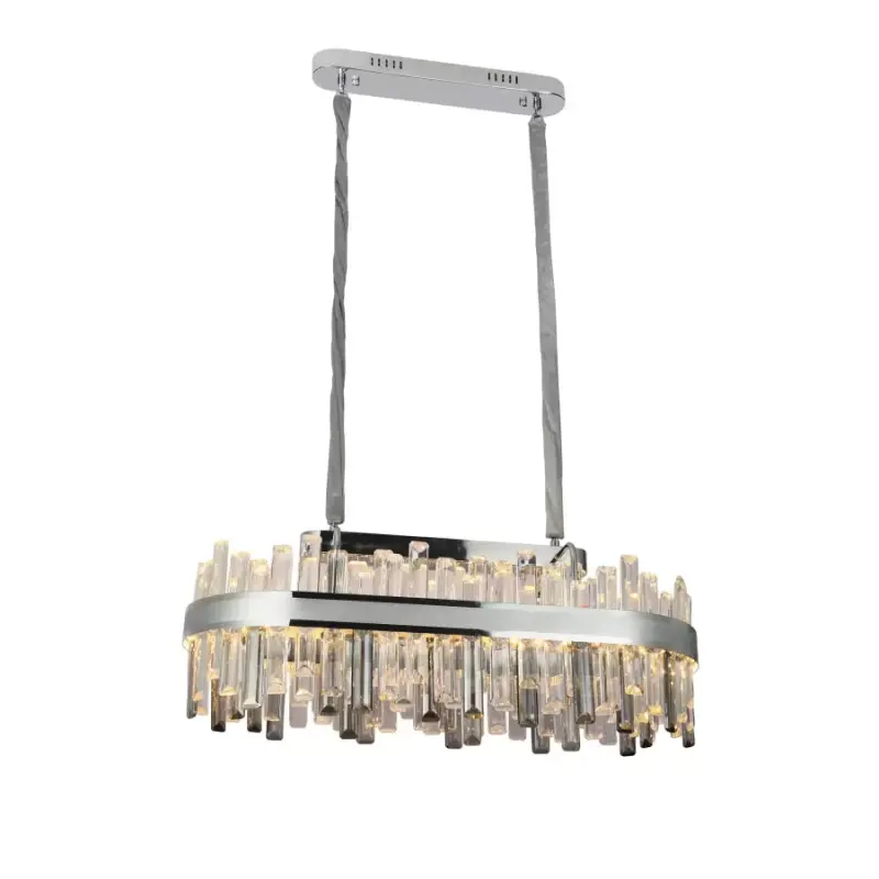 Previzualizare 3: Candelabru LED Cristal cu Telecomanda Morgan 140W Dimabil Argintiu