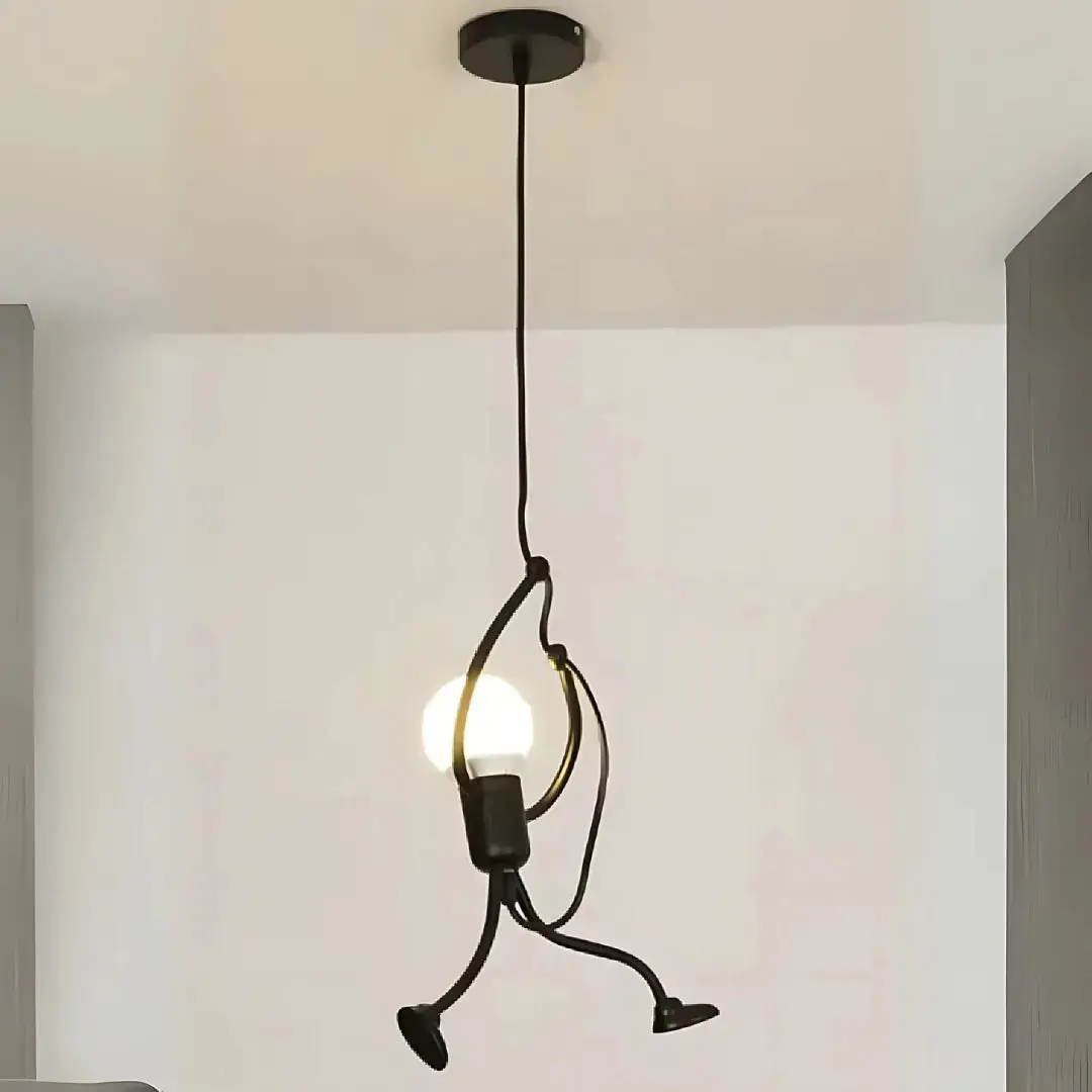 Lustra MODERNA, tip Pendul, FUNTASIA, Figurina, 1xE27, Inaltime Reglabila, Negru