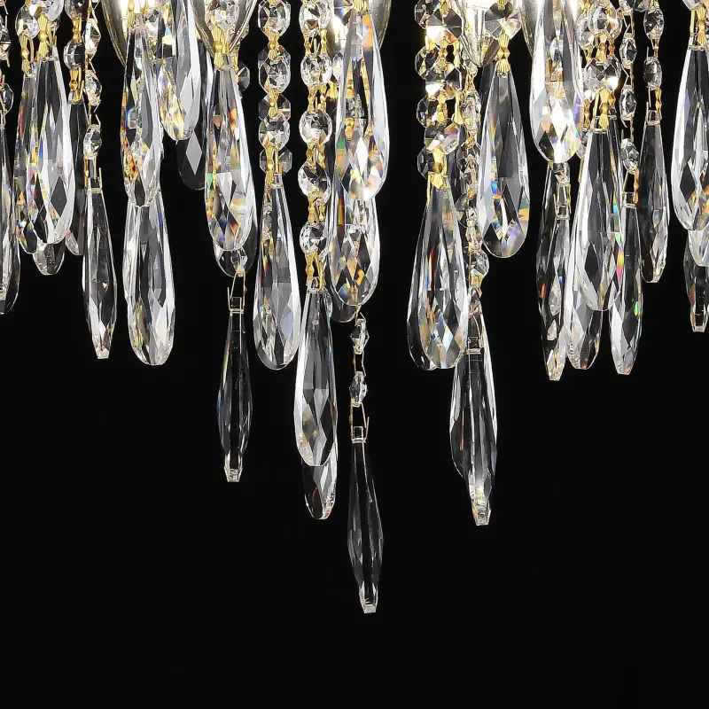 Previzualizare 2: Candelabru Cristal LUMIRA Eleganza , 5x E14, Diametru 48cm, Auriu Lucios