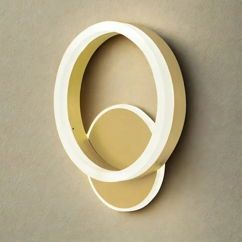 Lustra LED Aplicata cu Telecomanda, Dario, 33W, Lumina Rece/Calda/Neutra, Auriu