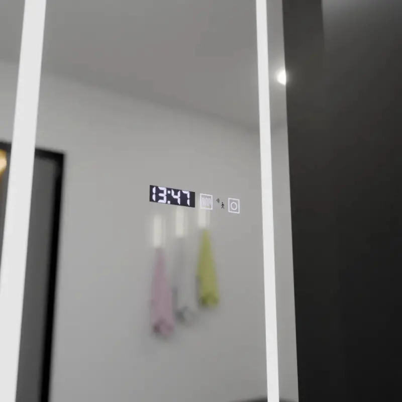 Previzualizare 2: Oglinda LED Rectangulara, 45x140cm, Giulia Senzor Radar Marcello, Sistem Dezaburire, Ceas & Termometru, Dimabila, Dressing Couture